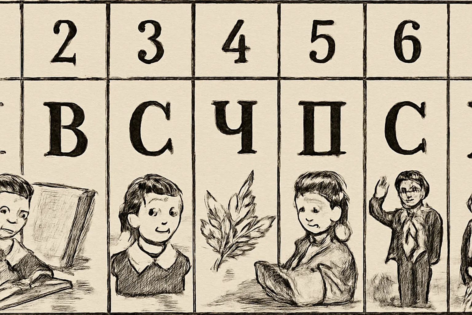 Illustration alphabet-cyrillique-7-jours